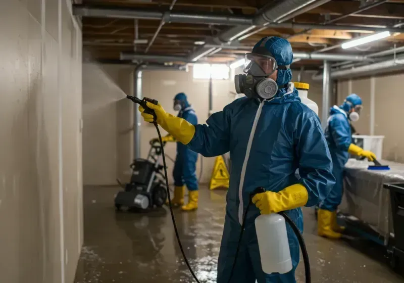 Basement Sanitization and Antimicrobial Treatment process in Ludlow, MA